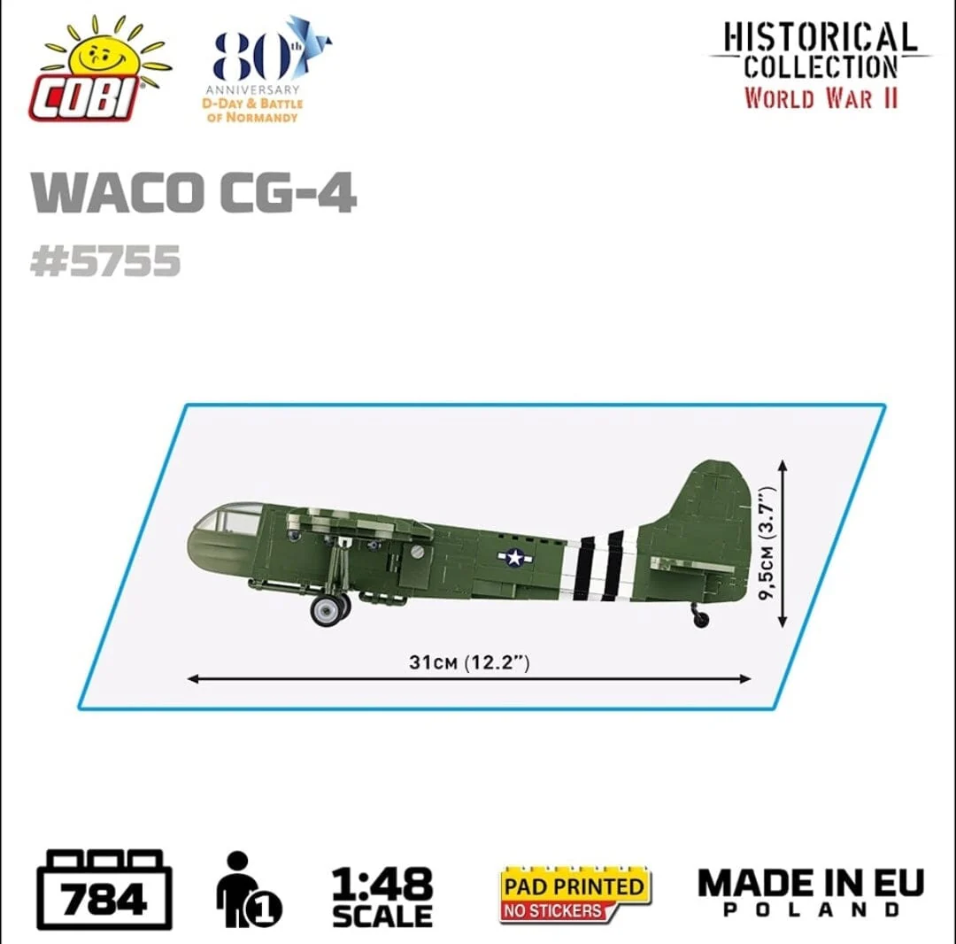 Waco CG-4 brick glider model - COBI 5755- 784 bricks - Image 8