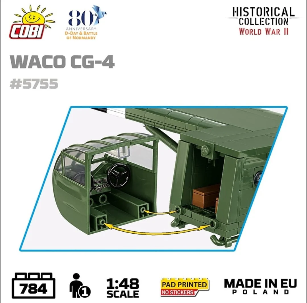 Waco CG-4 brick glider model - COBI 5755- 784 bricks - Image 9