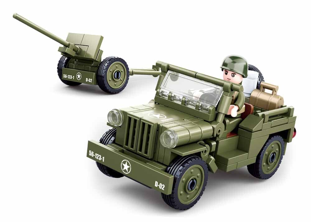 Willys Jeep brick model - Sluban M38-B0853 - 143 bricks