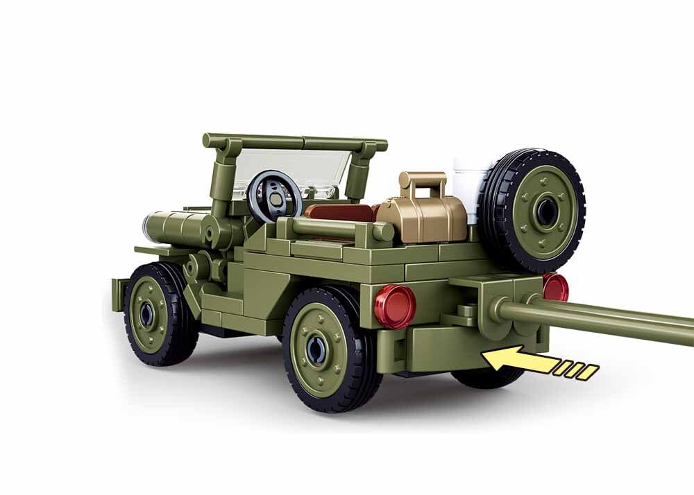 Willys Jeep brick model - Sluban M38-B0853 - 143 bricks - Image 3