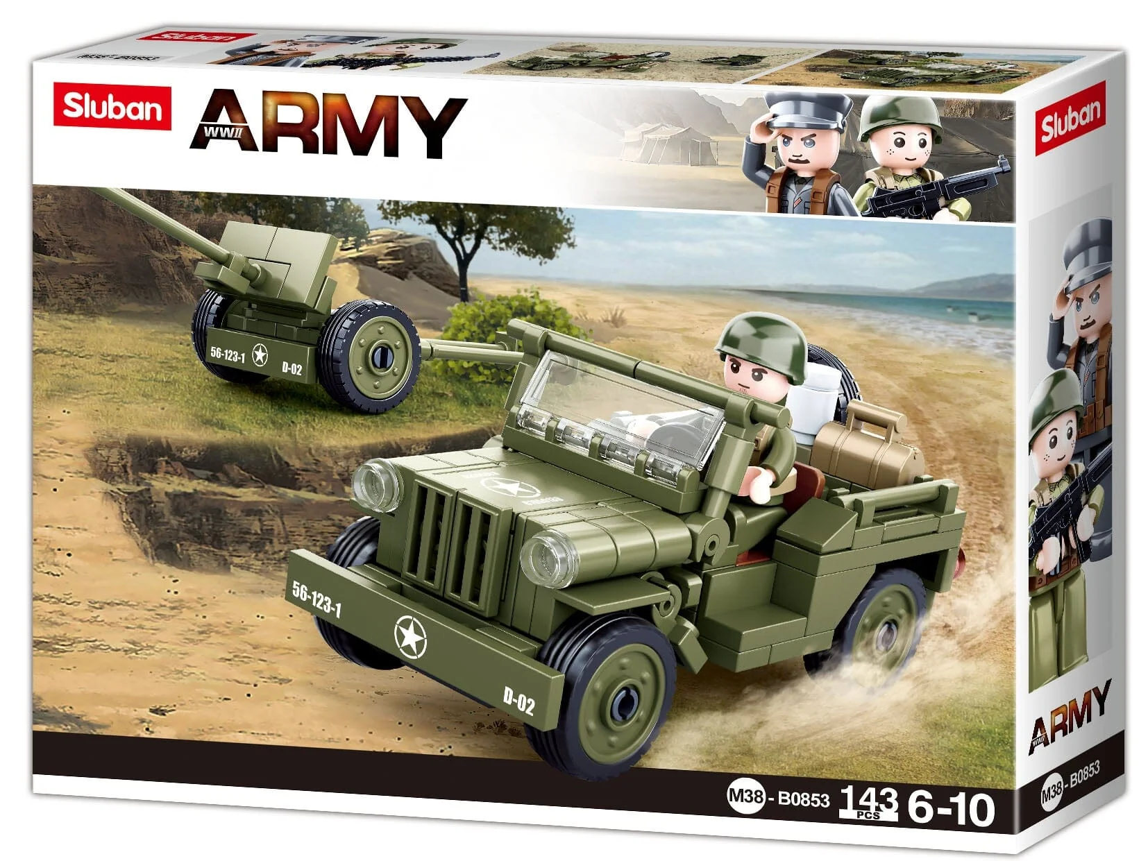 Willys Jeep brick model - Sluban M38-B0853 - 143 bricks - Image 5