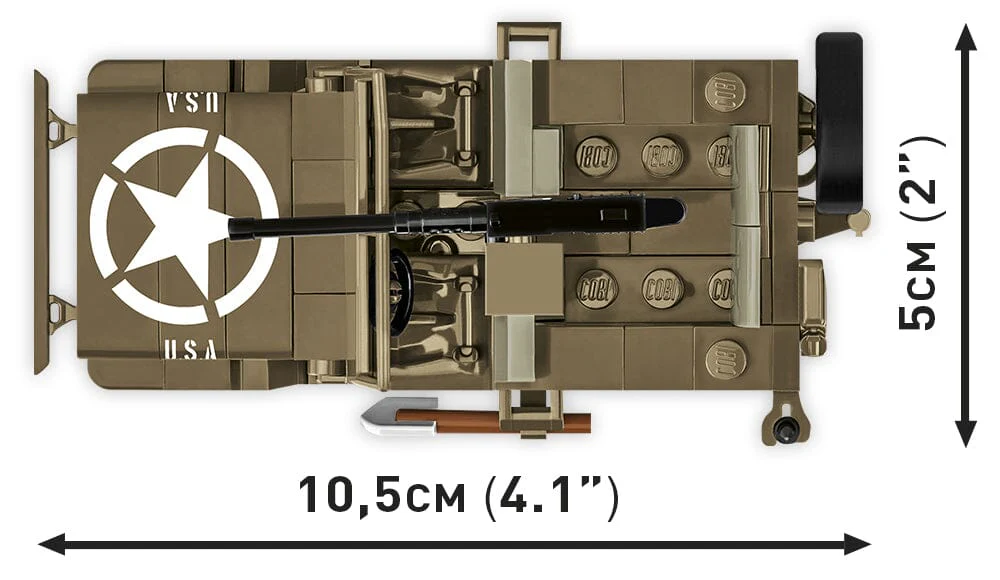 Willys MB Jeep brick model - COBI 3133 - 132 bricks - Image 3
