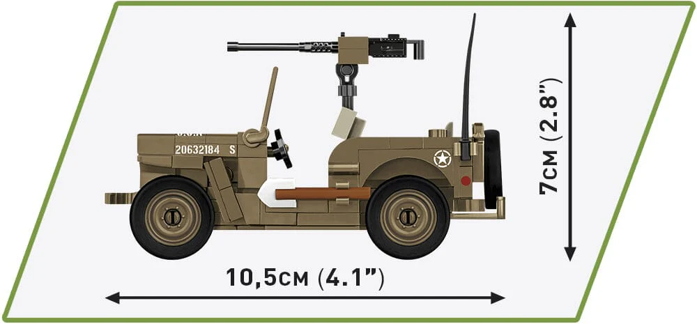 Willys MB Jeep brick model - COBI 3133 - 132 bricks - Image 5