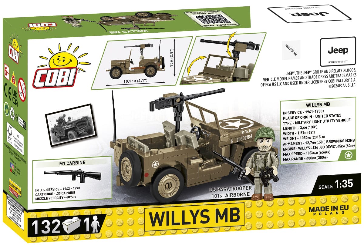 Willys MB Jeep brick model - COBI 3133 - 132 bricks - Image 7