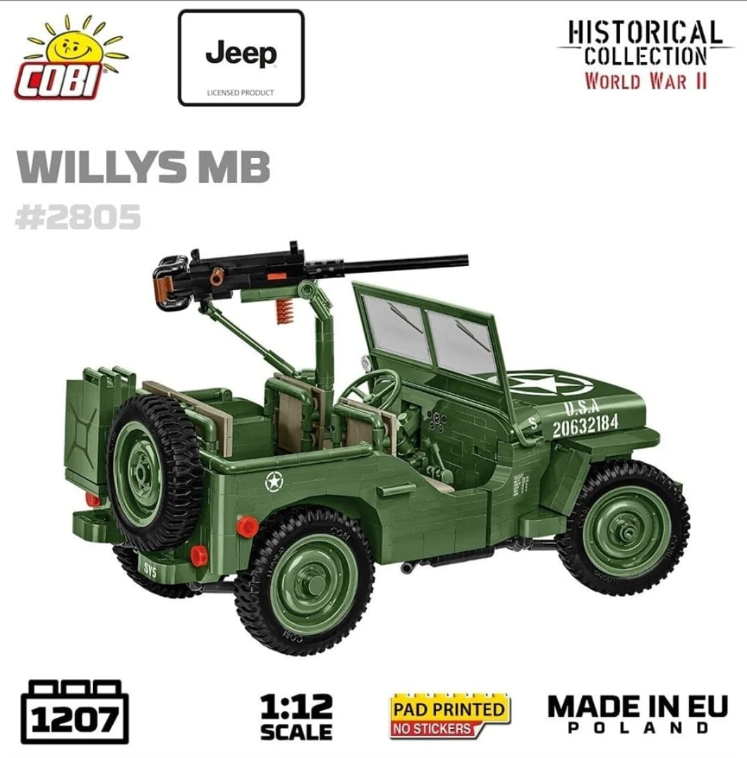 Willys MB brick model Jeep - COBI 2805 - 1207 brick Jeep model - Image 10