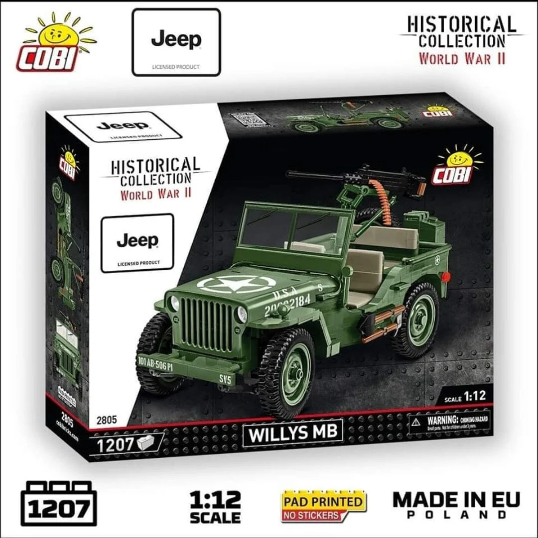 Willys MB brick model Jeep - COBI 2805 - 1207 brick Jeep model - Image 3
