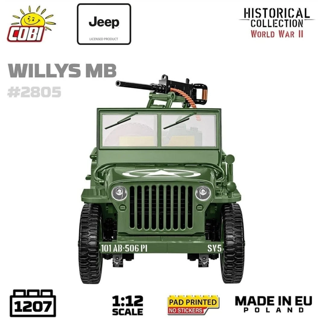 Willys MB brick model Jeep - COBI 2805 - 1207 brick Jeep model - Image 5