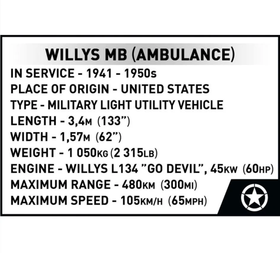 Willys MB Medical - COBI 2806 -  1131 brick Jeep model - Image 11