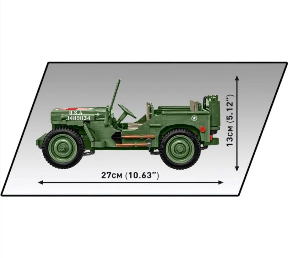 Willys MB Medical - COBI 2806 -  1131 brick Jeep model - Image 7