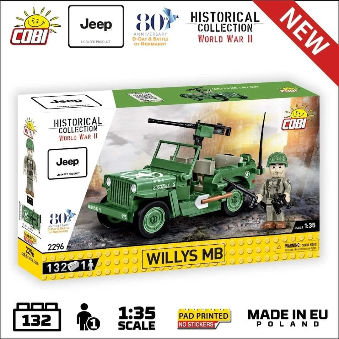 Willys MB & M2 Gun - COBI 2296 - 132 bricks