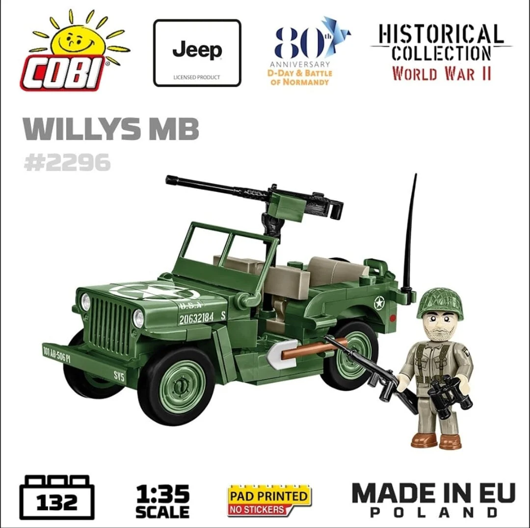 Willys MB & M2 Gun - COBI 2296 - 132 bricks - Image 3