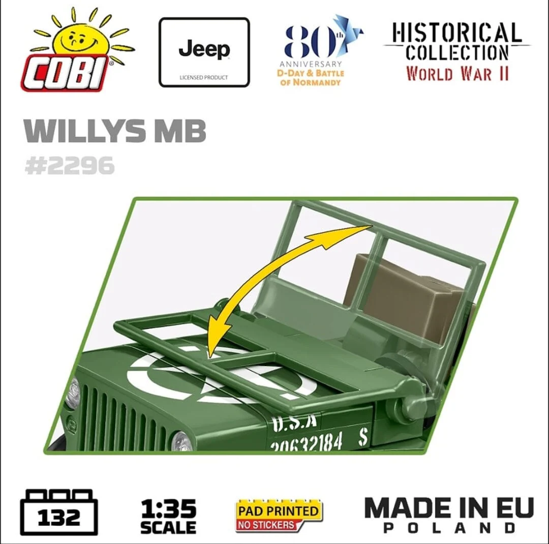 Willys MB & M2 Gun - COBI 2296 - 132 bricks - Image 5