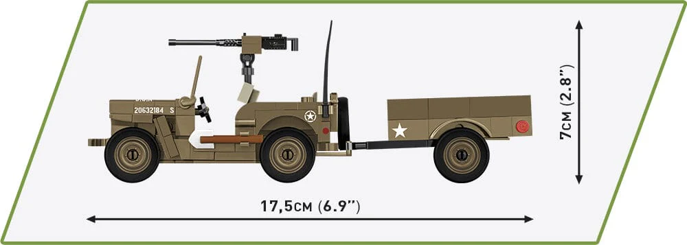 Willys MB & trailer - COBI 3132 - 200 bricks - Image 3