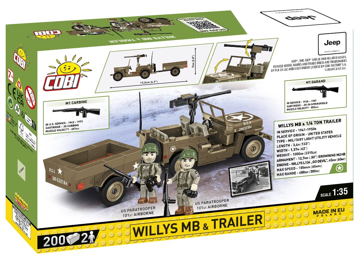 Willys MB & trailer - COBI 3132 - 200 bricks - Image 6