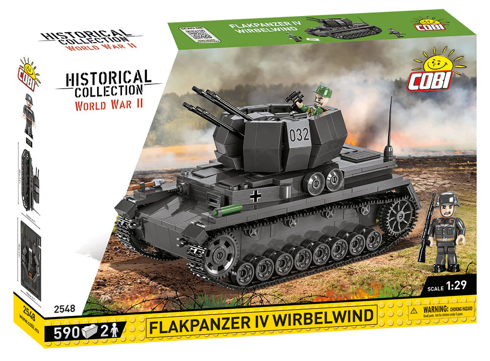 Flakpanzer IV Wirbelwind  brick tank model - COBI 2548 - 590 bricks