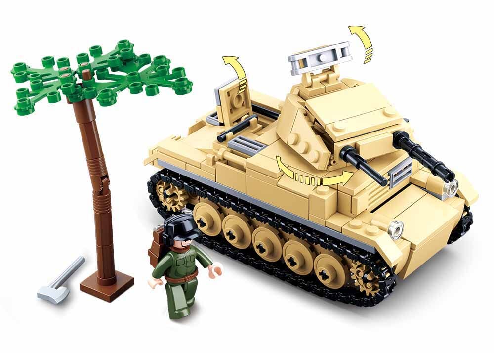 Panzer II brick tank model - Sluban M38-B0691 - 356 bricks - Image 2