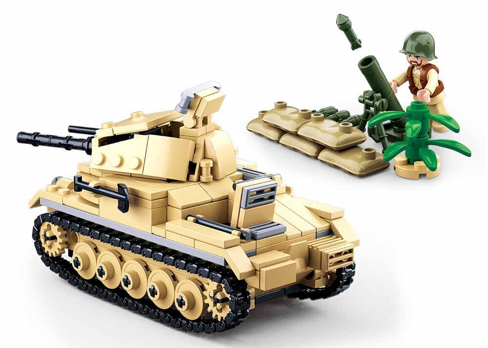 Panzer II brick tank model - Sluban M38-B0691 - 356 bricks - Image 3