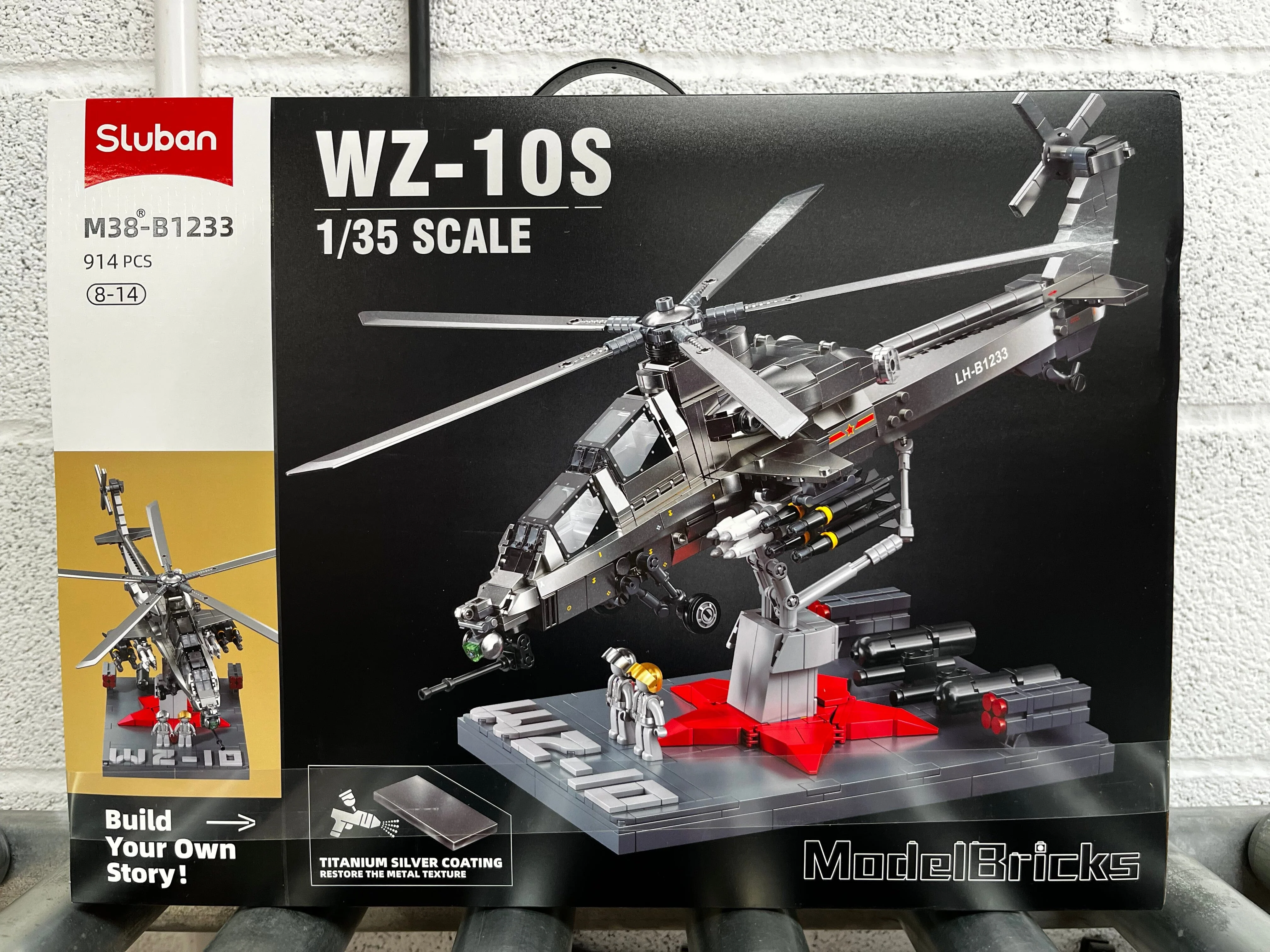 WZ-10S brick model helicopter - Sluban M38-B1233 - 914 bricks - Image 6