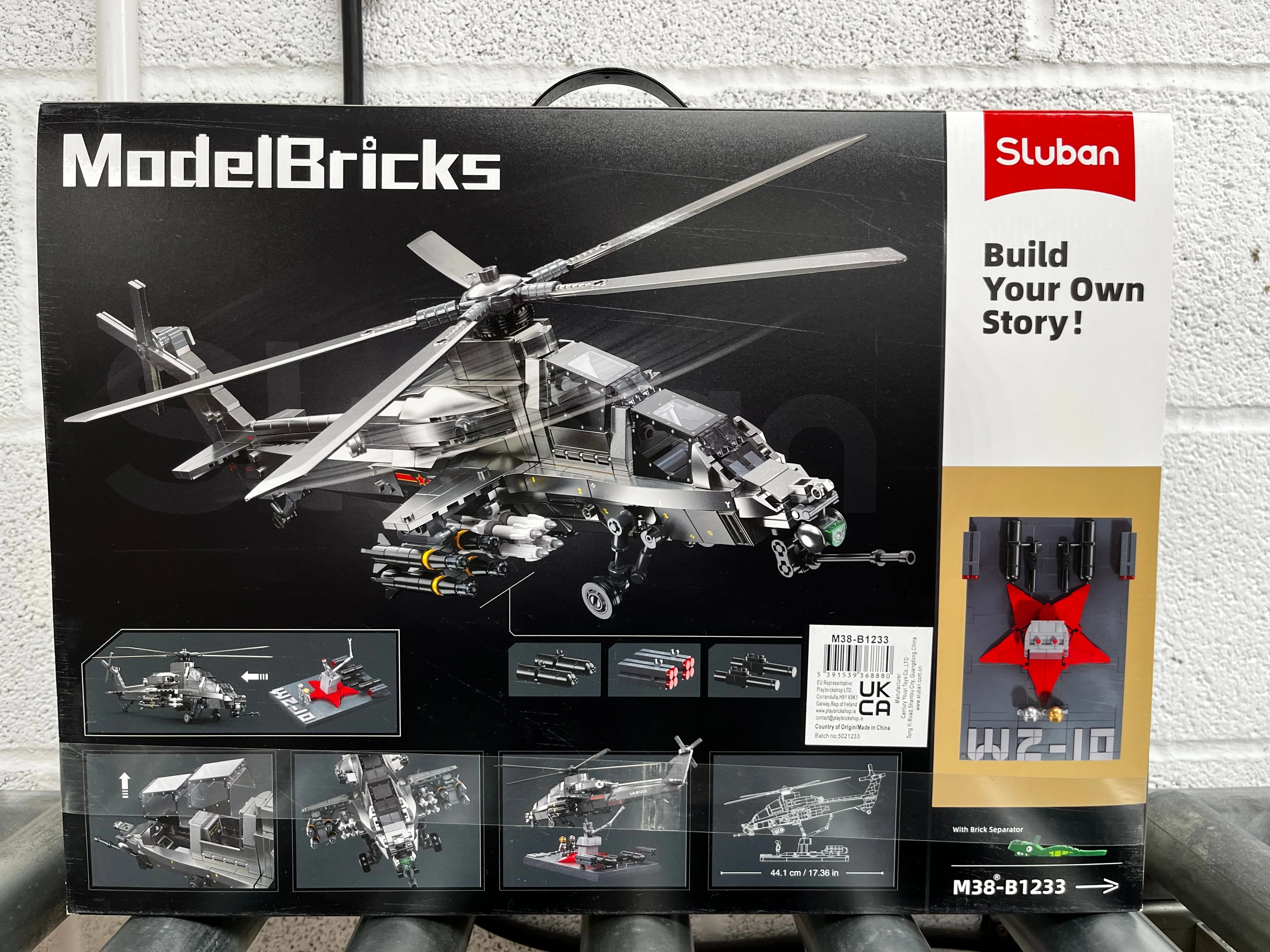 WZ-10S brick model helicopter - Sluban M38-B1233 - 914 bricks - Image 7