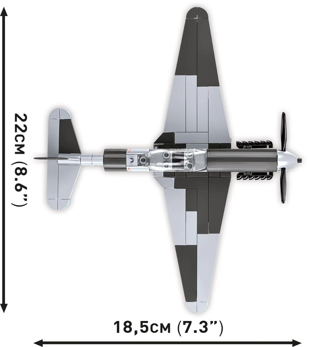 Yakovlev Yak - 1B brick plane model - COBI 5863 - 142 bricks - Image 6