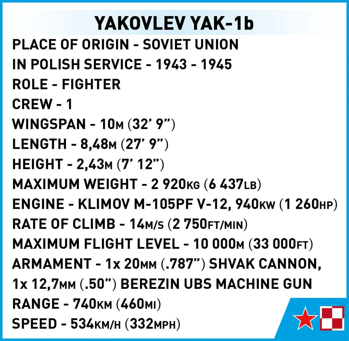 Yakovlev Yak - 1B brick plane model - COBI 5863 - 142 bricks - Image 9