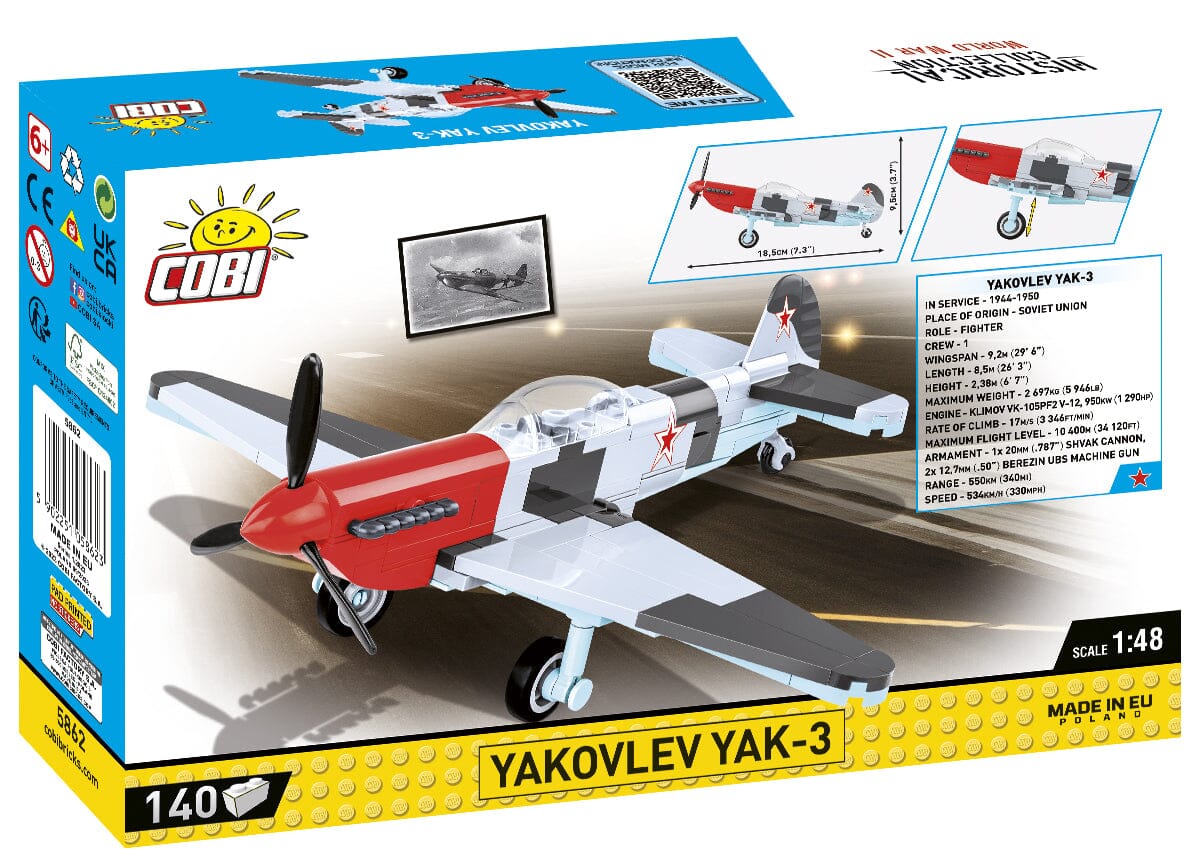Yakovlev Yak-3 brick plane model - COBI 5862 - 140 bricks - Image 3
